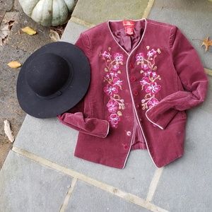 OSCAR DE LA RENTA embroidered corduroy jacket 8